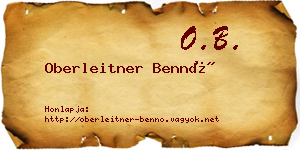 Oberleitner Bennó névjegykártya
